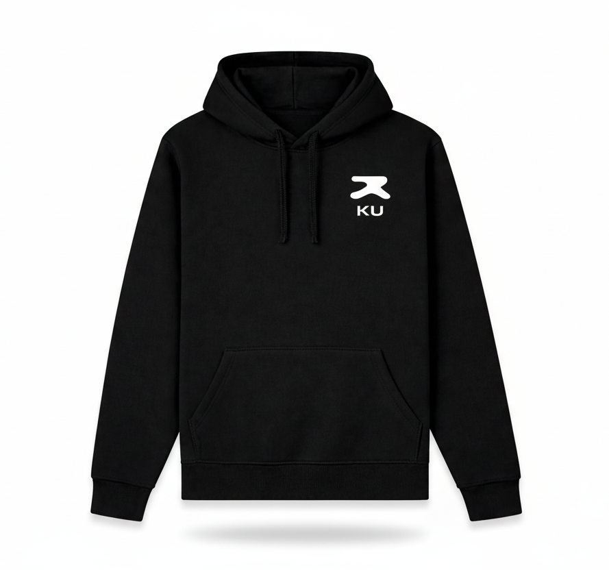 Hoodie streetwear noir Kusetsu Focus KU