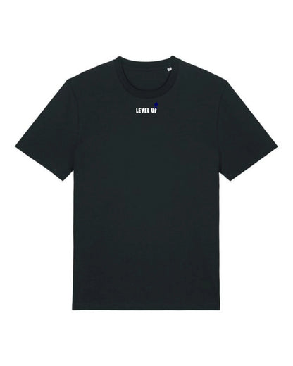 T-shirt noir Kusetsu Level Up logo blanc streetwear Solo leveling